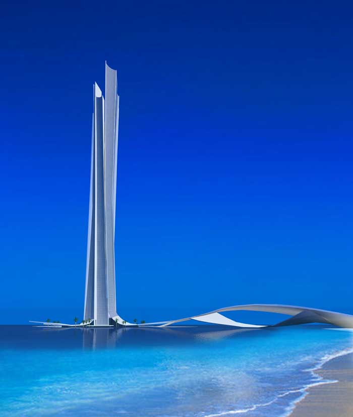 Wave Tower - a project of a new skyscraper in Dubai