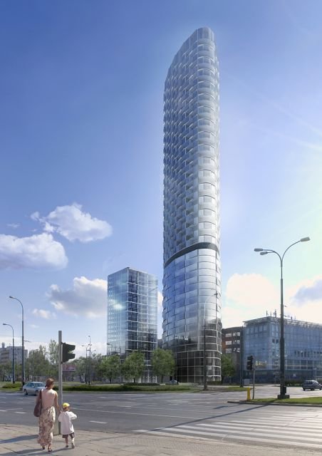 A high-rise kaleidoscope will be located in Warsaw's Wola district