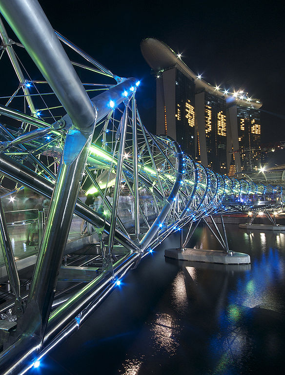 An unusual bridge was opened in Singapore