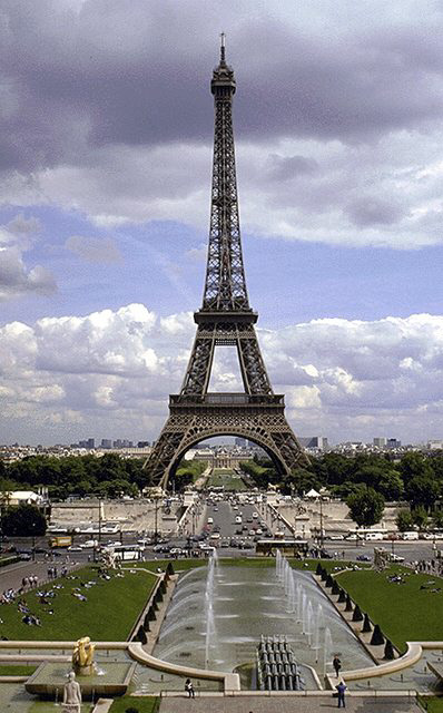 Eiffel Tower in Street. View and the virtual museum