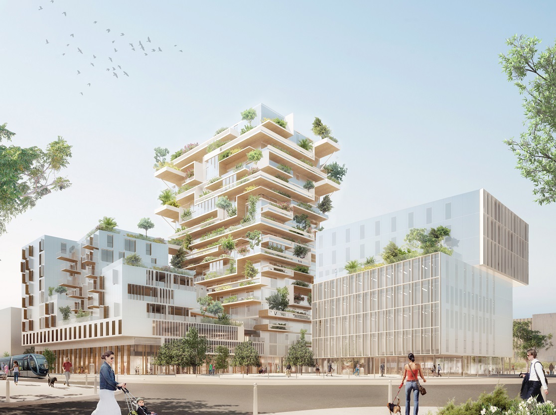 Hyperion - a wooden skyscraper in the center of Bordeaux