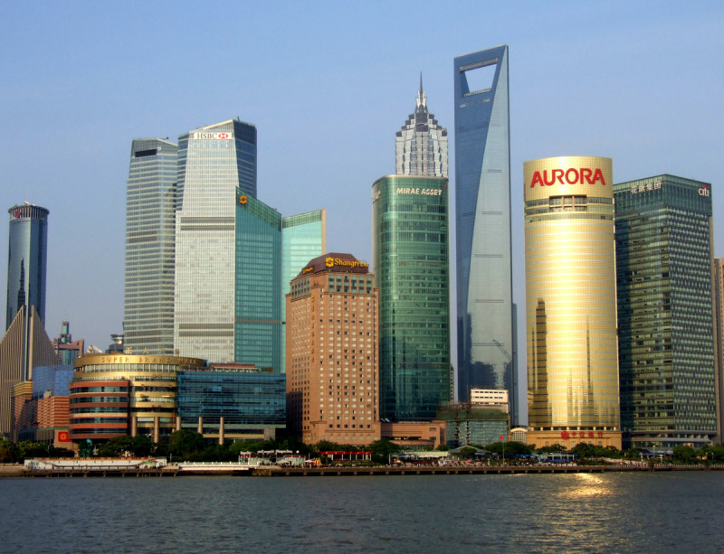 China - Shanghai - Shanghai World Financial Center (492 m) and Jinmao Tower (421 m)