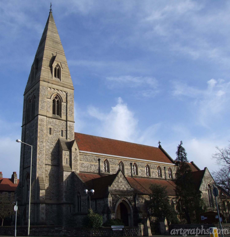 Kościół na Enfield, Londyn, Anglia. Created by Arcii